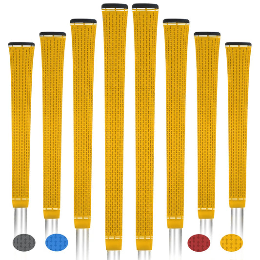 Yamato Single-Color Yellow Golf Grips 8-Pack – Soft, Non-Slip Grip