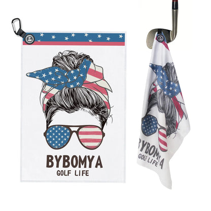 Yamato Magnetic Golf Towel – American Woman Pattern, Quick-Dry, Strong Magnet