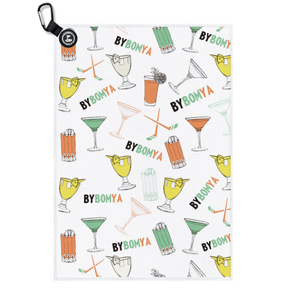Yamato Magnetic Golf Towel – Wine Glass Pattern, Quick-Dry, Strong Magnet