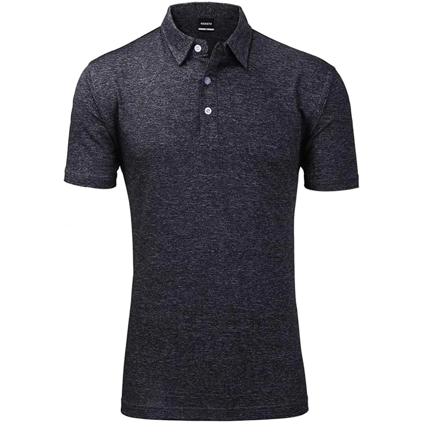 Yamato Men’s Slim-Fit Golf Polo – Black, Lightweight, Moisture-Wicking