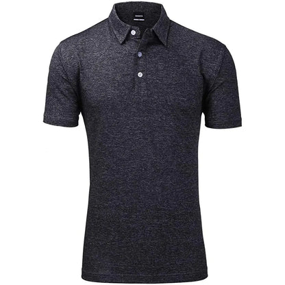 Yamato Men’s Slim-Fit Golf Polo – Black, Lightweight, Moisture-Wicking