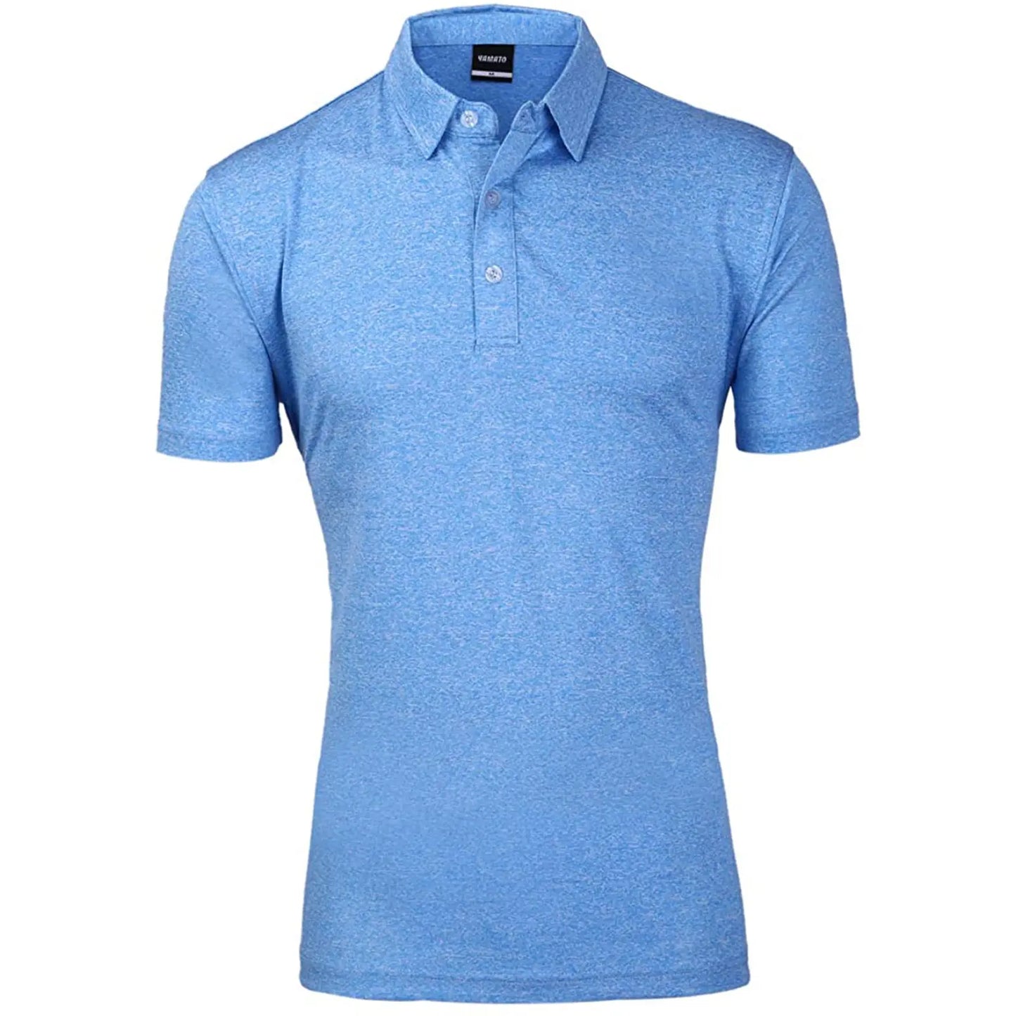 Yamato Men’s Slim-Fit Golf Polo – Light Blue, Stylish, Moisture-Wicking