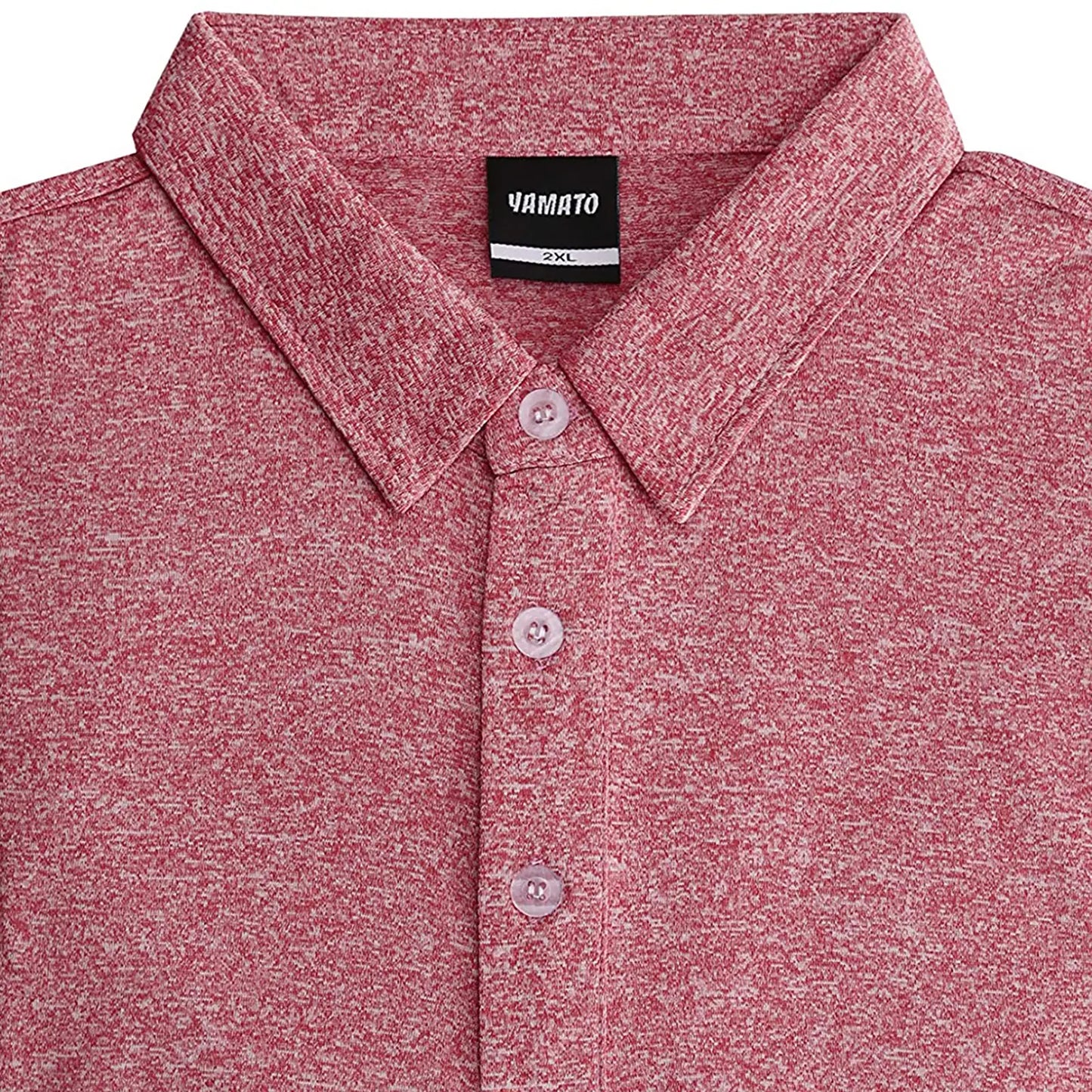 Yamato Men’s Slim-Fit Golf Polo – Pink, Moisture-Wicking, Athletic Fit