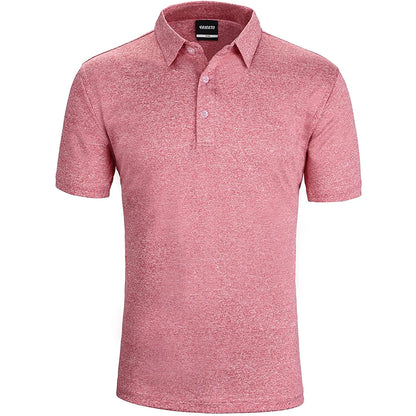 Yamato Men’s Slim-Fit Golf Polo – Pink, Moisture-Wicking, Athletic Fit