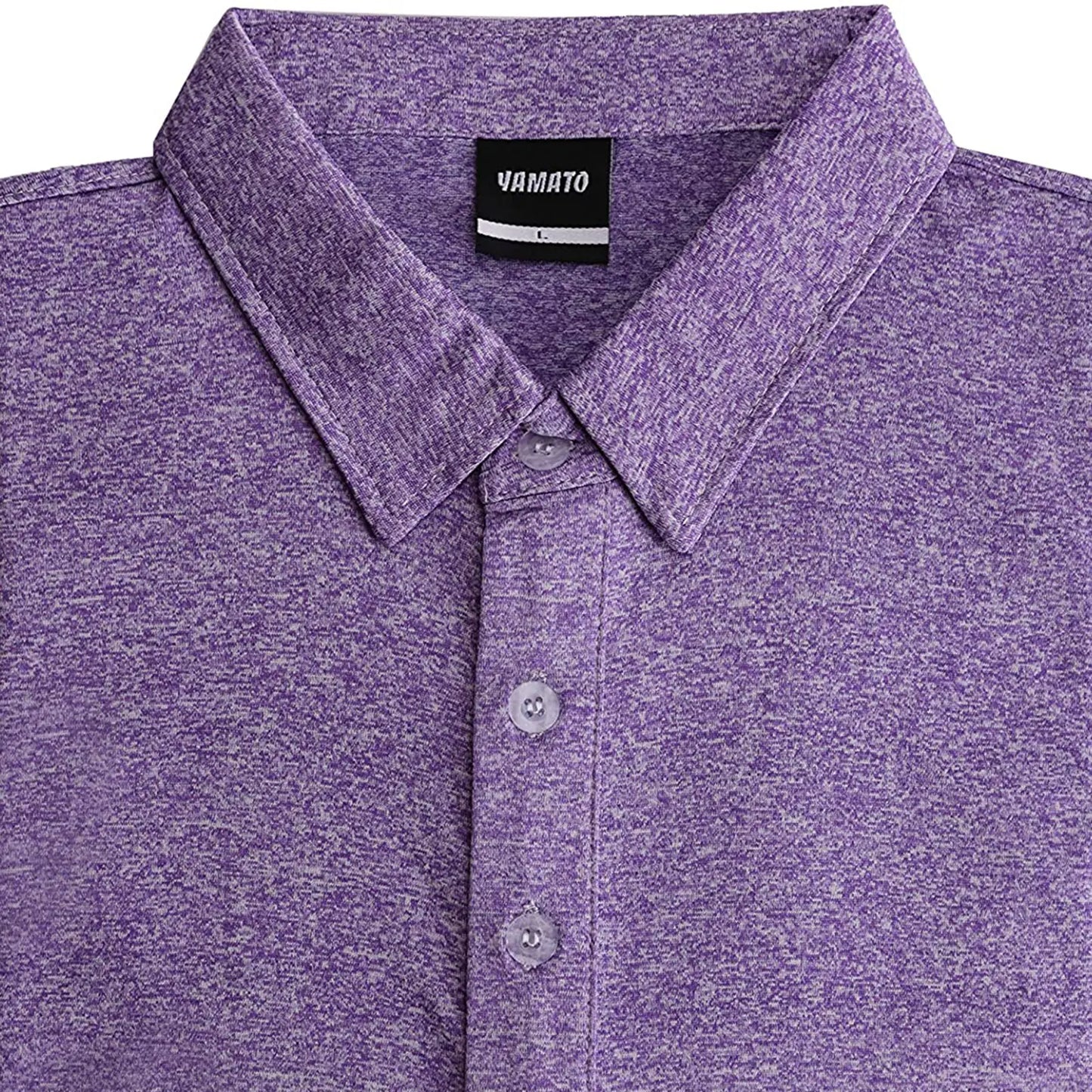 Yamato Men’s Slim-Fit Golf Polo – Purple, Athletic Fit, Quick-Dry Fabric